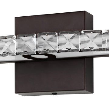 Alyson 18" Bohemian Industrial Iron/Acrylic Integrated LED Vanity Light - JONATHAN Y